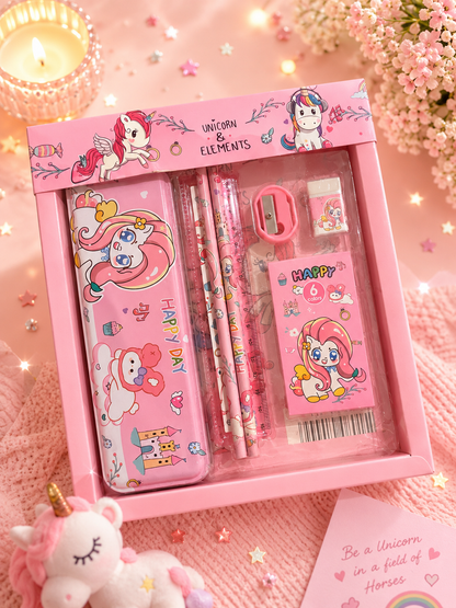 Unicorn & Elements Kids Stationery Gift Set