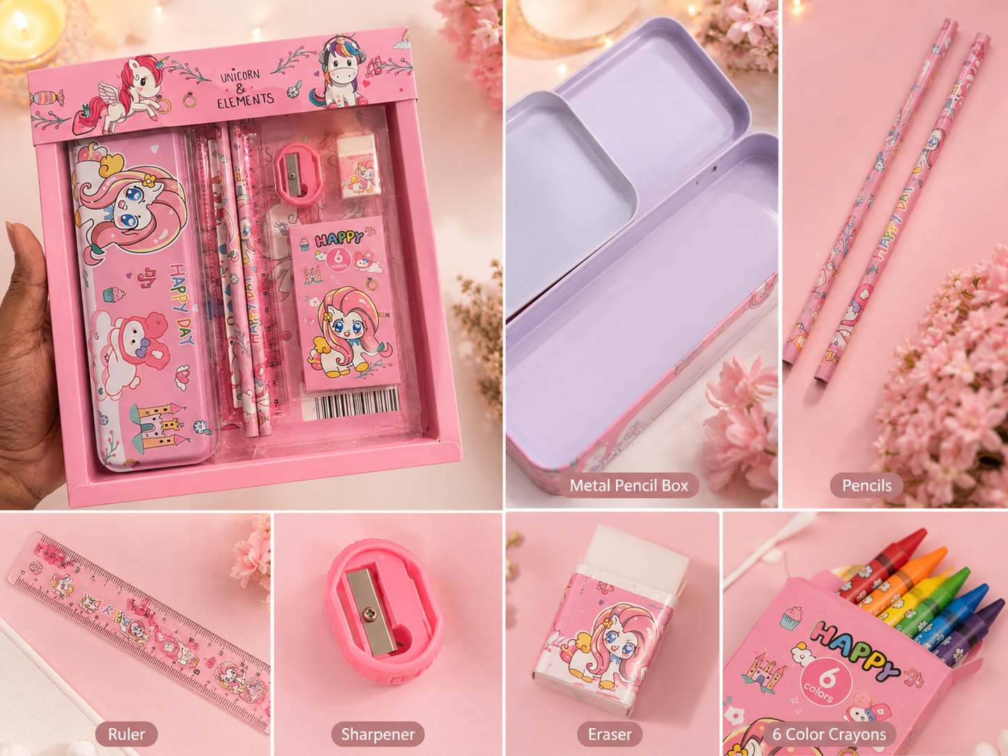 Unicorn & Elements Kids Stationery Gift Set