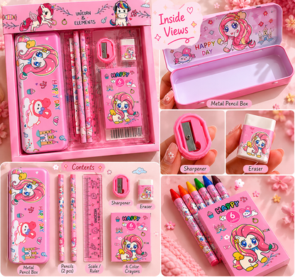 Unicorn & Elements Kids Stationery Gift Set